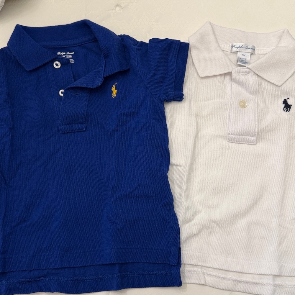 Ralph Lauren Kids' Blue and White Polo Set